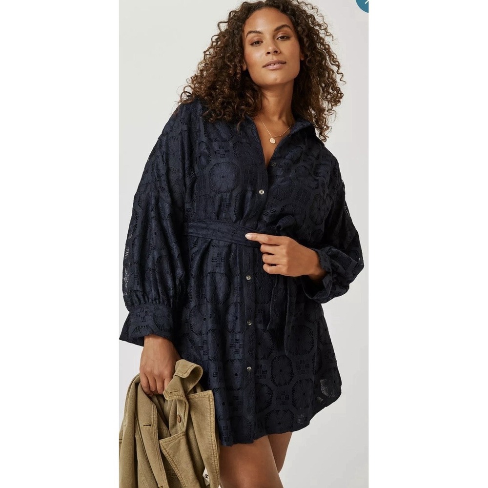 MAEVE BY ANTHROPOLOGIE BUTTON-FRONT  Lace DRESS NEW $160 Sz XLarge 0212